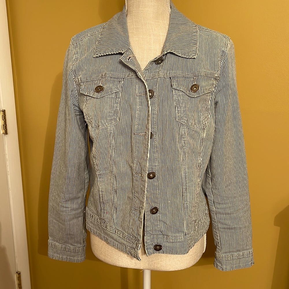 Stripped Jean Jacket